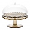 Блюдо для торта с крышкой vanity, D30 см, коричневое
