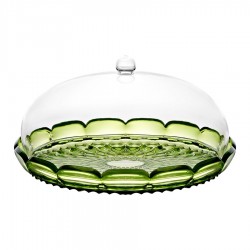 Блюдо сервировочное с крышкой vanity, D30 см, зеленое