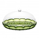 Блюдо сервировочное с крышкой vanity, D30 см, зеленое