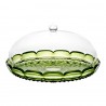Блюдо сервировочное с крышкой vanity, D30 см, зеленое