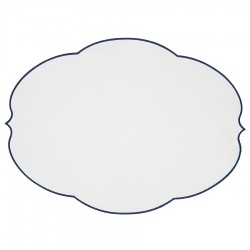 Салфетка подстановочная овальная flowers, 48,8х36 см, белая