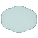 Салфетка подстановочная овальная flowers, 48,8х36 см, голубая
