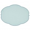 Салфетка подстановочная овальная flowers, 48,8х36 см, голубая