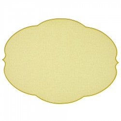 Салфетка подстановочная овальная flowers, 48,8х36 см, желтая