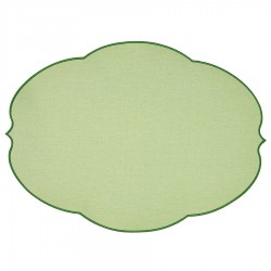 Салфетка подстановочная овальная flowers, 48,8х36 см, зеленая