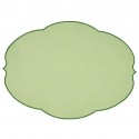 Салфетка подстановочная овальная flowers, 48,8х36 см, зеленая