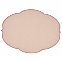 Салфетка подстановочная овальная flowers, 48,8х36 см, розовая