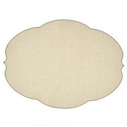 Салфетка подстановочная овальная flowers, 48,8х36 см, серая