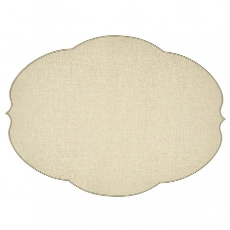 Салфетка подстановочная овальная flowers, 48,8х36 см, серая