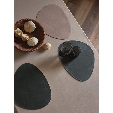 Набор из 2-х двухсторонних сервировочных салфеток drop, 33х41 см, зеленый/бежевый