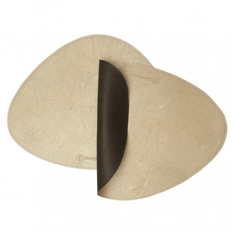 Набор из 2-х двухсторонних сервировочных салфеток drop, 33х41 см, коричневый/карамельный