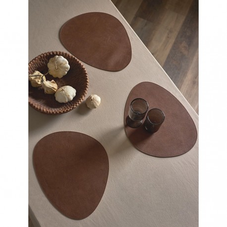 Набор из 2-х двухсторонних сервировочных салфеток drop, 33х41 см, синий/коричневый