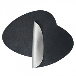 Набор из 2-х двухсторонних сервировочных салфеток drop, 33х41 см, синий/светло-серый