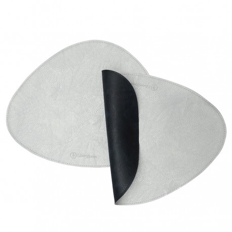 Набор из 2-х двухсторонних сервировочных салфеток drop, 33х41 см, синий/светло-серый