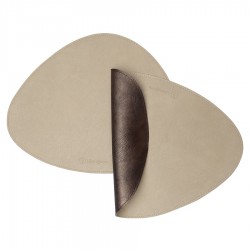 Набор из 2-х двухсторонних сервировочных салфеток drop, 33х41 см, шоколадный/бежевый