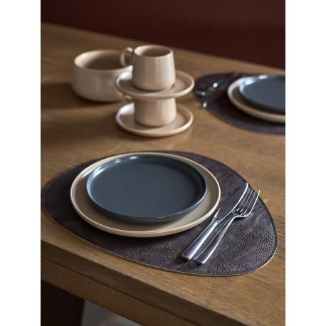 Набор из 2-х двухсторонних сервировочных салфеток drop, 33х41 см, шоколадный/бежевый