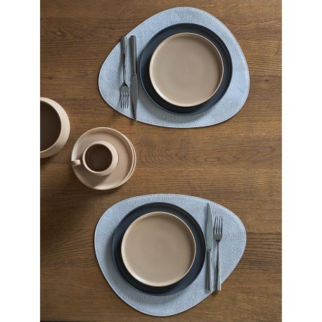 Набор из 4-х двухсторонних сервировочных салфеток drop, 33х41 см, синий/светло-серый