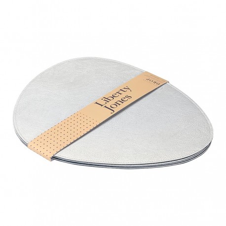 Набор из 4-х двухсторонних сервировочных салфеток drop, 33х41 см, синий/светло-серый