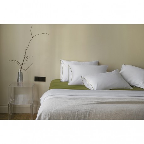 Набор наволочек из сатина из коллекции meditation, olive, 50х70 см