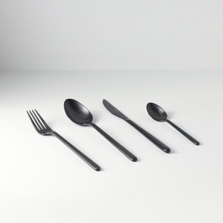 Набор столовых приборов pure, черные матовые, 16 пред.