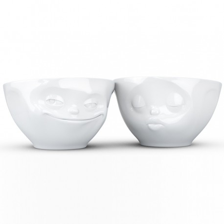 Набор чаш grinning & kissing, 200 мл, белый, 2 шт.