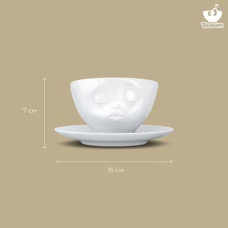 Чайная пара kissing, 200 мл, белая