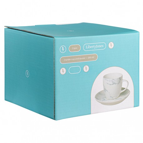 Набор чайных пар marble, 250 мл, 2 шт.