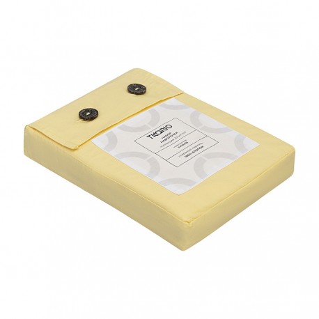 Набор наволочек из стираного перкаля светло-желтого цвета из коллекции essential, 50х70 см