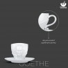 Чайная пара talent, goethe, 260 мл, белая