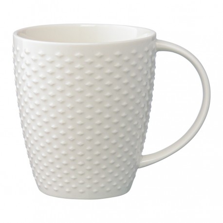 Кружка белого цвета с фактурным рисунком из коллекции essential, 350мл