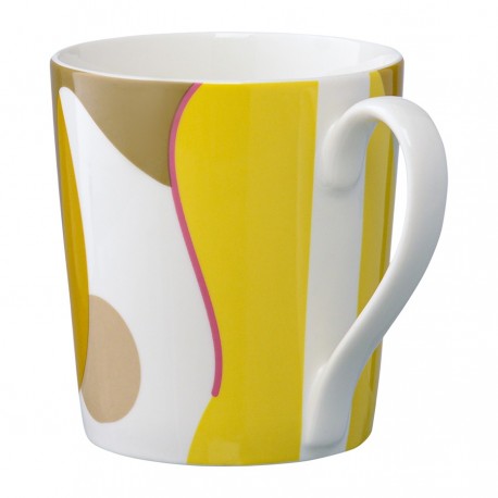 Кружка горчичного цвета с авторским принтом из коллекции freak fruit, 350мл