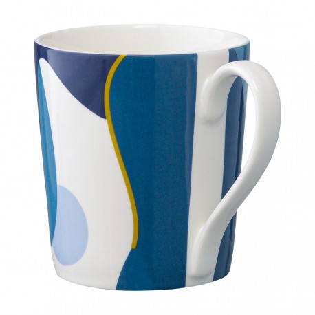 Кружка синего цвета с авторским принтом из коллекции freak fruit, 350мл