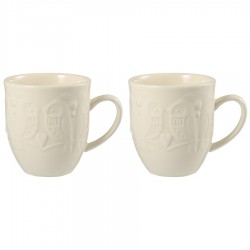 Набор кружек birds of paradise, 500 мл, кремовые, 2 шт.