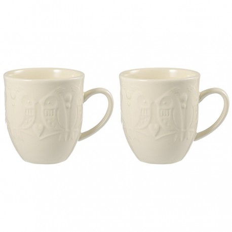 Набор кружек birds of paradise, 500 мл, кремовые, 2 шт.