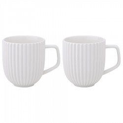 Набор из двух кружек белого цвета из коллекции edge, 400 мл