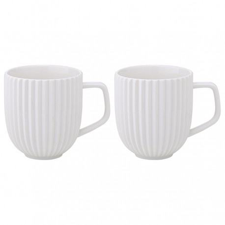 Набор из двух кружек белого цвета из коллекции edge, 400 мл