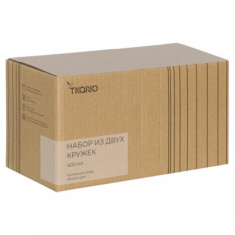 Набор из двух кружек белого цвета из коллекции edge, 400 мл