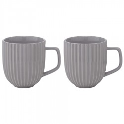Набор из двух кружек темно-серого цвета из коллекции edge, 400 мл