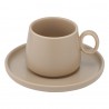 Набор из двух чашек с блюдцами бежевого цвета из коллекции essential, 120 мл