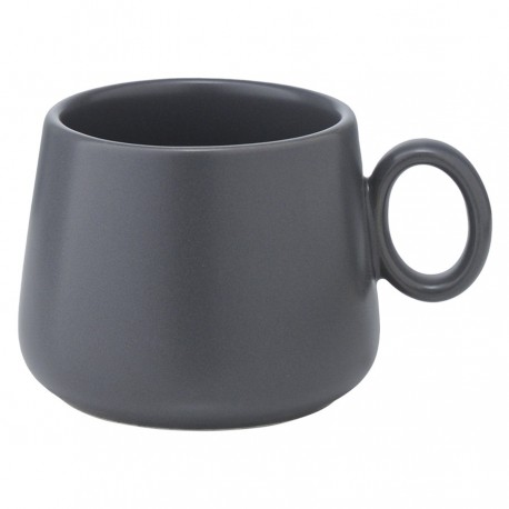 Набор из двух чашек с блюдцами темно-серого цвета из коллекции essential, 120 мл