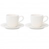 Набор чашек с блюдцами soft ripples, dual glazing, 125 мл, 2 шт.