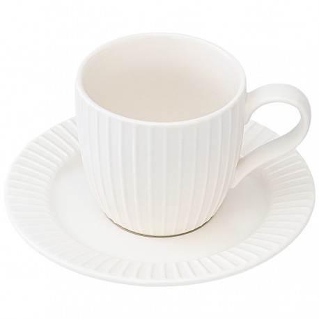 Набор чашек с блюдцами soft ripples, dual glazing, 125 мл, 2 шт.