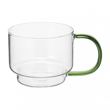 Набор кружек orb, 400 мл, прозрачные/зеленые, 2 шт.
