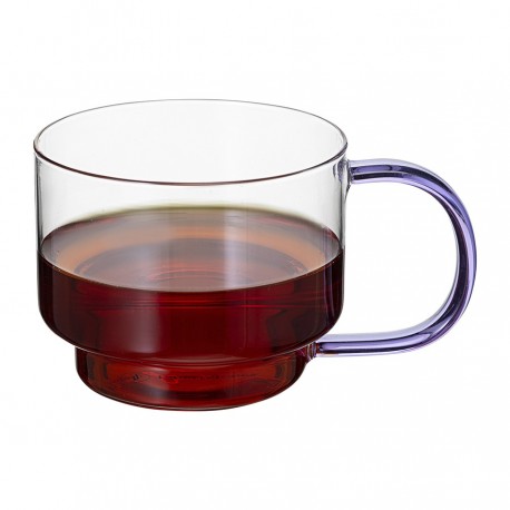 Набор кружек orb, 400 мл, прозрачные/фиолетовые, 2 шт.