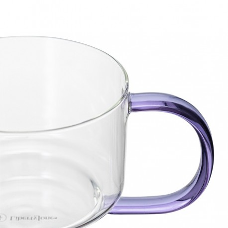 Набор кружек orb, 400 мл, прозрачные/фиолетовые, 2 шт.