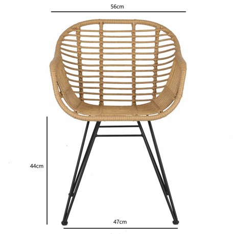 Стул vetle bent, ротанг