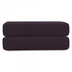 Простыня на резинке из стираного перкаля сливового цвета из коллекции essential, 200х200х30 см