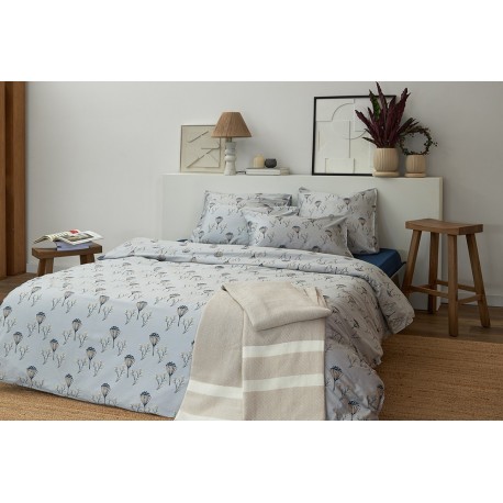 Комплект постельного белья "Полевые цветы" из премиального сатина из коллекции russian north, 150х200 см