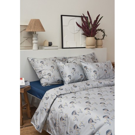 Комплект постельного белья "Полевые цветы" из премиального сатина из коллекции russian north, 150х200 см