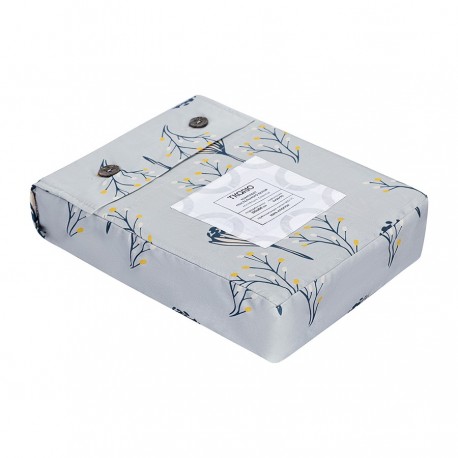 Комплект постельного белья "Полевые цветы" из премиального сатина из коллекции russian north, 150х200 см